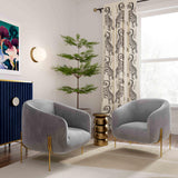 Kandra Performance Velvet Accent Chair by Inspire Me! Home Decor - Grey