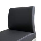 Denmark Performance Vegan Leather Stool with Silver Base - Set of 2 - Black / Counter Height