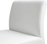 Denmark Performance Vegan Leather Stool with Silver Base - Set of 2 - White / Bar Height