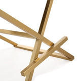 Director Performance Vegan Leather Stool with Gold Base - Black / Counter Height