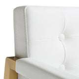 Director Performance Vegan Leather Stool with Gold Base - White / Bar Height
