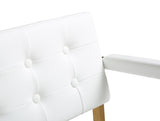 Director Performance Vegan Leather Stool with Gold Base - White / Bar Height