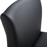 Denmark Performance Vegan Leather Stool with Gold Base - Set of 2 - Black / Counter Height