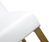 Denmark Performance Vegan Leather Stool with Gold Base - Set of 2 - White / Counter Height