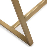 Denmark Performance Vegan Leather Stool with Gold Base - Set of 2 - White / Counter Height