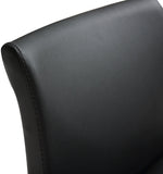 Denmark Performance Vegan Leather Stool with Gold Base - Set of 2 - Black / Bar Height
