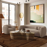 Judy Boucle Swivel Accent Chair - Taupe