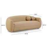 Judy 80" Contract-Grade Boucle Sofa - Honey
