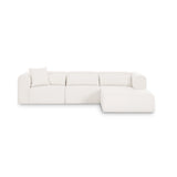 Tarra 3-Piece Cream Performance Chenille Modular Sectional - RAF