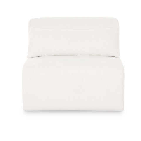Tarra Cream Performance Chenille Modular Armless Chair