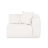 Tarra Cream Performance Chenille Modular Corner Chair - RAF