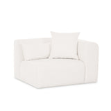 Tarra Cream Performance Chenille Modular Corner Chair - RAF