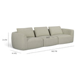 Noor Sofa (93"-128") - Wheat / 128"