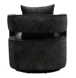 Kennedy Performance Velvet Swivel Accent Chair - Black