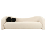 Leonie 102.5" Faux Shearling Sofa - Beige