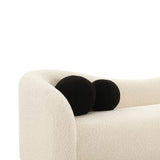 Leonie 102.5" Faux Shearling Sofa - Beige