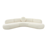 Broohah 3-Piece Performance Fabric L-Shaped Sectional - Cream