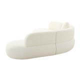 Broohah 3-Piece Performance Fabric L-Shaped Sectional - Cream