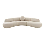 Broohah 3-Piece Performance Fabric L-Shaped Sectional - Beige