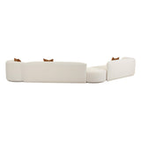 Fickle 4-Piece Cream Performance Boucle Modular Sectional - LAF