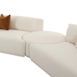 Fickle 4-Piece Cream Performance Boucle Modular Sectional - LAF
