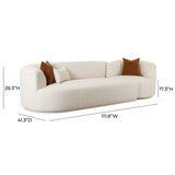 Fickle Cream Performance Boucle 2-Piece Modular Sofa - LAF