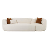 Fickle Cream Performance Boucle 2-Piece Modular Sofa - LAF