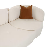 Fickle Cream Performance Boucle 2-Piece Modular Sofa - LAF