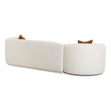 Fickle Cream Performance Boucle 2-Piece Modular Sofa - RAF