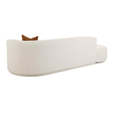 Fickle 112" 2-Piece Cream Performance Boucle Chaise Modular Sofa - RAF