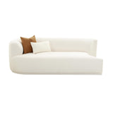 Fickle 82.5" Cream Performance Boucle Modular Loveseat - LAF