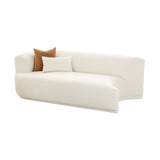 Fickle 82.5" Cream Performance Boucle Modular Loveseat - LAF