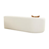 Fickle 82.5" Cream Performance Boucle Modular Loveseat - LAF