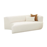 Fickle 82.5" Cream Performance Boucle Modular Loveseat - RAF