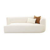 Fickle 82.5" Cream Performance Boucle Modular Loveseat - RAF
