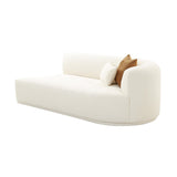 Fickle 82.5" Cream Performance Boucle Modular Loveseat - RAF