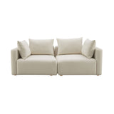 Hangover 81" Modular Loveseat - Off-White