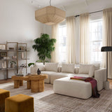 Hangover 4-Piece Cream Performance Linen Modular Sectional