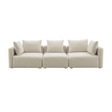 Hangover 112.5" Cream Performance Linen Sofa
