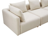 Hangover 112.5" Cream Performance Linen Sofa
