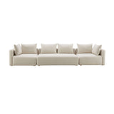 Hangover 145" Cream Performance Linen Long Sofa