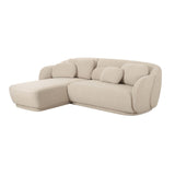 Misty 2-Piece Cream Performance Boucle L-Shaped Sectional - LAF