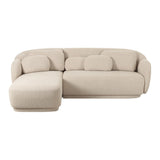 Misty 2-Piece Cream Performance Boucle L-Shaped Sectional - LAF