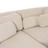Misty 2-Piece Cream Performance Boucle L-Shaped Sectional - LAF