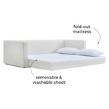 Ryan 91" Performance Boucle Sleeper Sofa - Cream