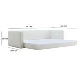 Ryan 91" Performance Boucle Sleeper Sofa - Cream