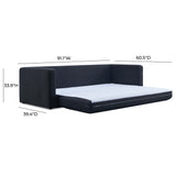 Ryan 91" Performance Boucle Sleeper Sofa - Black