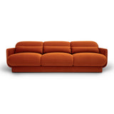 Azalea 90.5" Performance Velvet Sofa - Rust