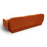 Azalea 90.5" Performance Velvet Sofa - Rust