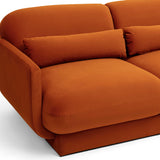 Azalea 90.5" Performance Velvet Sofa - Rust